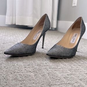 Jimmy Choo glitter pumps / Romy 85 size 37.5. Barely worn